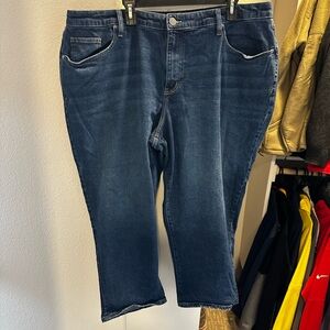 Lane Bryant Women's Dark Blue Boyfriend Jeans